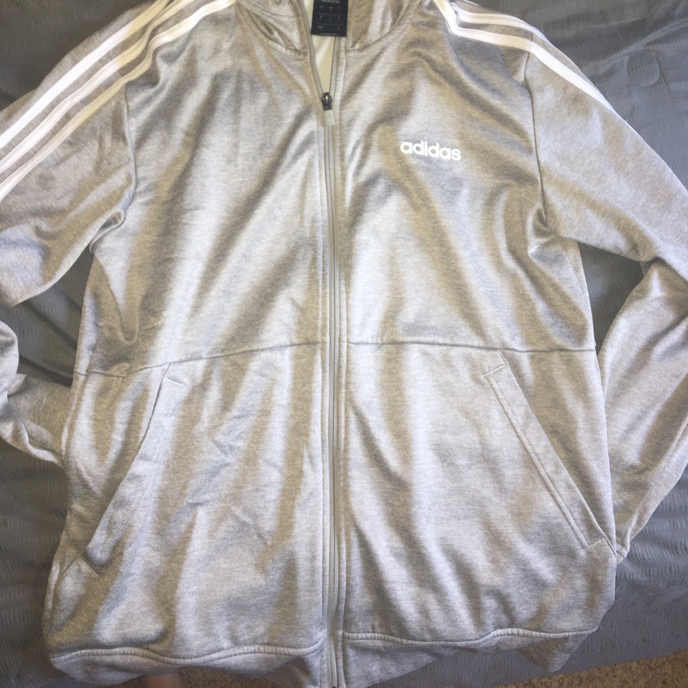 Adidas Gray Zip up Hoodie